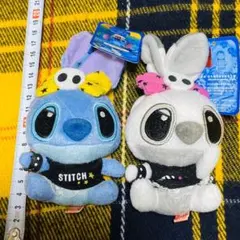 リロ＆スティッチ　ドクロうさぎぬいぐるみマスコット　2種セット