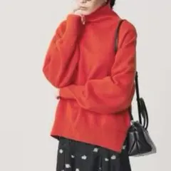 BYユナイテッドアローズ　コットンカシミヤ　ミラノリブ タートルネック ニット