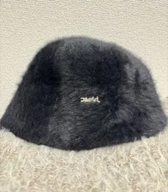 X-girl バケットハット　ファー　ブラック　フリーサイズ