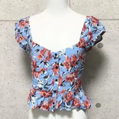 新品☆ZARA ザラ☆花柄ビスチェ☆Mサイズ