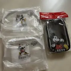 KIRIN ディズニーデザイン クリアポーチ キーチェーン付き　ミッキー　ミニー
