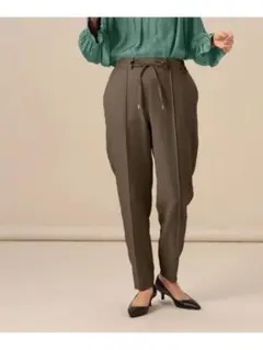 【美品】ノーリーズソフィー パウダリーツイルイージーパンツ 34 オリーブ