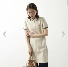 ★限定値下中★タグ付き未使用FRED PERRYワンピース 半袖　ベージュ　ポロ