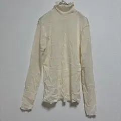 GRL クリーム色 タートルネック 〖L〗 シースルー ✨美品✨ ハイネック