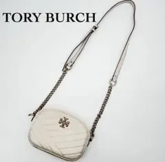 TORY BURCH トリーバーチ ショルダーバッグ ロゴ金具 レザー ホワイト