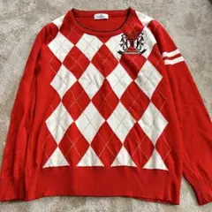 ★最終値下げ★Munsingwear ダイヤモンドパターン ニットレディースＬL