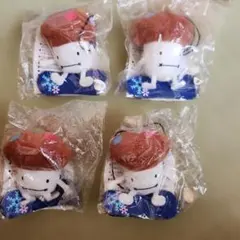 新品未使用未開封　ドコモダケ　キーホルダー 4個セット