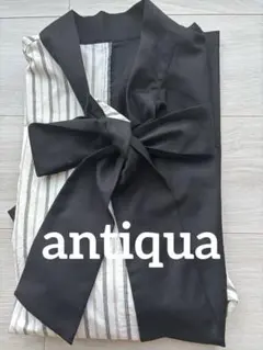 【antiqua】バイカラー ストライプ アシンメトリー シャツのサムネイル