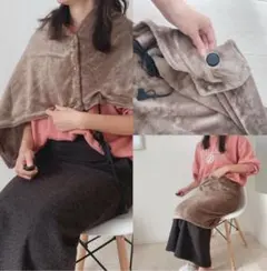 新品　無印 MUJI 洗えるＵＳＢひざかけ ／MJ-UBL１2LBライトブラウン