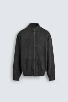ZARA ウォッシュド加工テクスチャーニットカーディガンのサムネイル