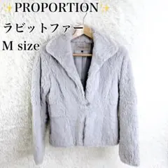 ✨PROPORTION✨ ラビットファー ファージャケット 毛皮 サイズM 薄灰