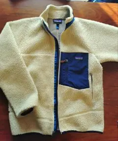 patagonia フリースジャケット XS アイボリー・ネイビー