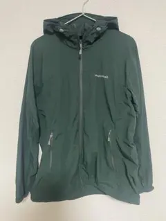 O.Dパーカー　モンベル ジップアップ　ナイロン　グリーン XL（LL）