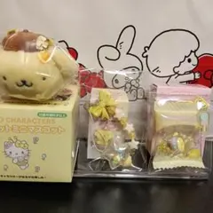 ポムポムプリン　シークレットマスコット×キーホルダー×ストラップ　3点セット