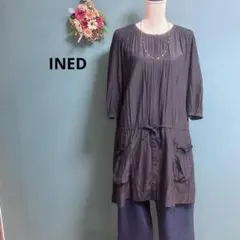イネド　極美品　ドロスト前開きチュニックワンピースのサムネイル