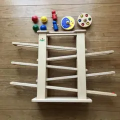 ベック社 知育玩具 玉の塔 トレインカースロープ バケツの玉落とし 