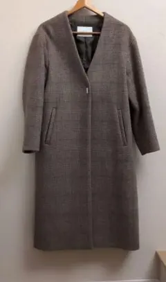 UNITED ARROWS ノーカラーコート グレー