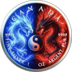 メイプルリーフ 銀貨 カラー ドゥルガー パールヴァティー妃 1オンス