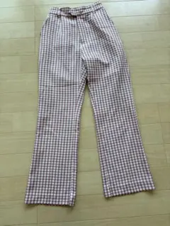 1回着！超美品！ナイスクラップ　パンツ　ズボン　Mサイズ　チェック　ピンク
