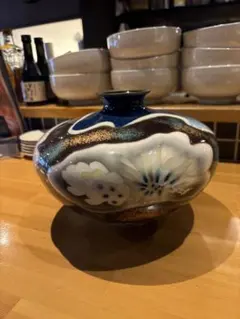 七宝焼 紺釉 四君子文 花瓶 共箱 F R9167 - メルカリ