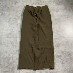 40-50s フレンチワークパンツ ウール ストライプ ブラック