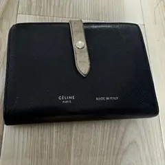 CELINE セリーヌ スモールストラップウォレット ブラック 二つ折り財布のサムネイル
