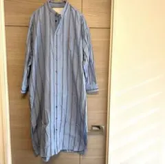 極美品♡ TICCA バンドカラー ストライプ シャツワンピース 日本製