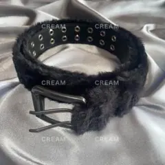 【即発】ファーベルト fancy fur long belt ブラック AFB