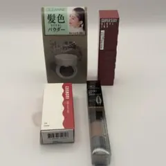 セザンヌ ヘアメイクパウダー＋ケイト眉マスカラ＋リップ（コスノリ・メイベリン）