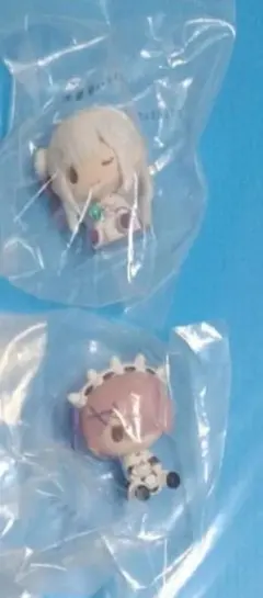 Re:ゼロから始める異世界生活 リゼロ★ちょこのっこフィギュア ・エミリア、ラム