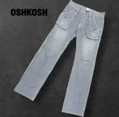 OSHKOSH オシュコシュ ヒッコリー ストライプ デニム ワークパンツ 30のサムネイル