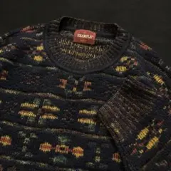 イタリア製 example missoni シルク×ウール 総柄ニット セーター