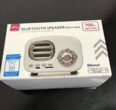 ダイソー ブルートゥーススピーカー レトロタイプ　ホワイト