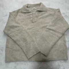 グレー Vネック ニットセーター Sサイズ