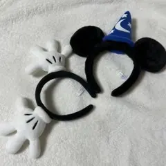 ミッキーファンタジア＆グローブ カチューシャ　2個セット