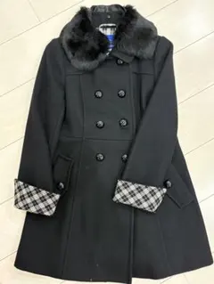 BURBERRY BLUE LABEL ブラックピーコート 38