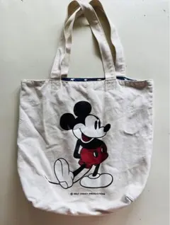 Disney ディズニー　キャンパストート　ミッキー　エコバッグ　トートバッグ