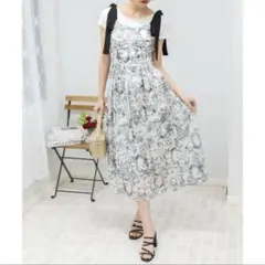 美品　グレイル　キャミソールリボンロングワンピース　Mサイズ