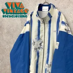 レアデザイン90s【古着】アディダス 刺繍ナイロンジャケット ホワイト メンズL