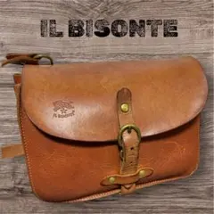【希少】ILBISONTE　ショルダーバッグ　ヤケヌメ　本革　ヴィンテージ　茶色