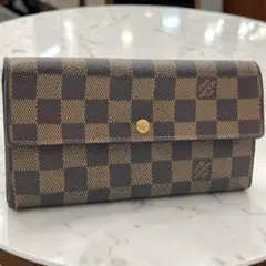 ルイヴィトン ダミエ エベヌ ポシェットポルトモネクレディ 長財布 N61724