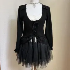 axes femme♡ darkcore♡ ブラック　レースフリル　カーディガン