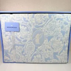 再値引き格安！WEDGWOOD ウェッジウッド☆綿毛布☆ブルー系☆早い者 