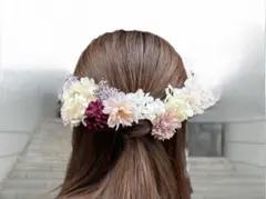 華やかな 髪飾り 成人式 卒業式 結婚式 袴 振袖 プリザーブド　1点物