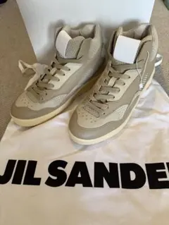 JIL SANDER 新品ハイカットスニーカー ベージュ 箱収納袋付きのサムネイル