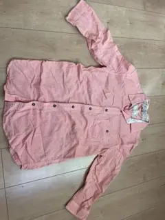 ピンク M ボタン付きシャツ