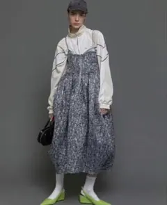 maison special グレー系花柄キャミワンピース 38サイズ