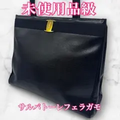 未使用品級✨フェラガモ ヴァラ リボン トートバッグ A4 肩掛け ネイビー