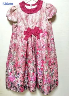 ジルスチュアート　フォーマルワンピース　花柄　ピンク　ドレス　130cmのサムネイル
