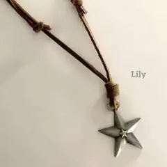 男女兼用✨ スター 星 レザー ペンダント ネックレス ヴィンテージ アメカジ